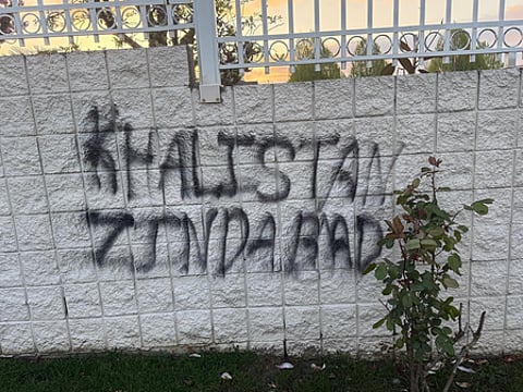 Gurdwara in Canada vandalised with pro-Khalistan graffiti