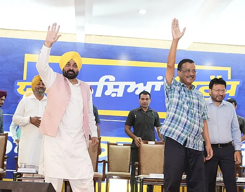 Bhagwant Mann and Kejriwal seek support of people in fight against drugs
