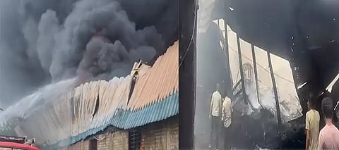 Jalandhar: Massive fire erupts at two factories in Gadaipur at 4 AM