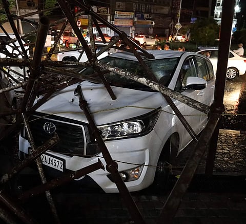 Storm strikes Jalandhar: Flagpole collapse injures civilian, vehicles crushed - More rain and thunderstorms ahead