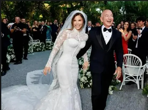 Jeff Bezos marries Lauren Sánchez in ₹430 Cr Venice wedding: A-list guests, 90 jets, and glamour galore
