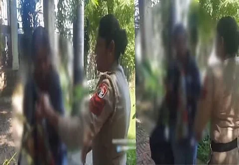 Batala, Punjab: Women constables transferred after being caught on tape slapping young boys & girls in a park; Video Viral