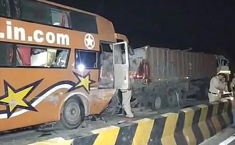 Madhya Pradesh Accident: 15 UP laborers traveling home for Diwali died after the bus rammed into a still truck in MP's Rewa