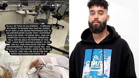 Punjabi singer AP Dhillon hospitalized after injury on US tour; concerts rescheduled, new dates announced