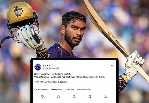 'Paul the octopus who?': Fan predicts Ventakesh Iyer's century vs MI in IPL 2023 hours before, Netizens in shock