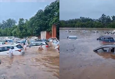 Punjab Police Academy of Phillaur submerged in water after breach in the Sutlej River dam in scary visuals