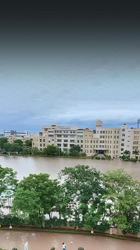 9 Chilling pics that show Chitkara University flooded with water