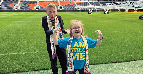 Marley Johns and her brother, Will, at TQL Stadium
