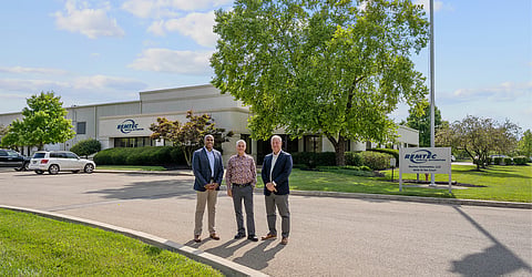 Pictured (from left): Will Hudson, Relationship Manager at First Financial Bank; George White, CEO at The CM Paula Company; and Paul Souleyrette, Senior Relationship Manager at First Financial Bank