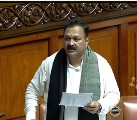 MLA Mahesh Tenginkai spoke during the session.