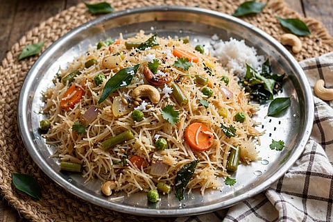 ಬ್ಯಾಚುಲರ್ಸ್ಗಾಗಿ Food Recipe; ಹತ್ತೇ ನಿಮಿಷದಲ್ಲಿ ತಯಾರಿಸಿ ತರಕಾರಿ ಶ್ಯಾವಿಗೆ ಉಪ್ಪಿಟ್ಟು