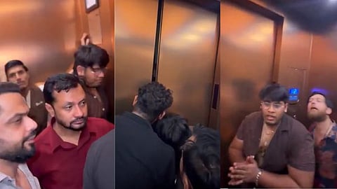 Eight friends got stuck in a lift right after birthday celebrations; a high-drama situation unfolded for an hour.