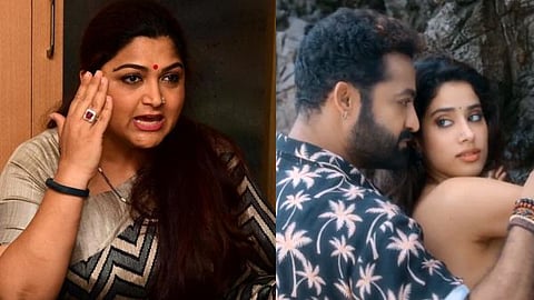 Actress Kushboo Sundar and Janhvi Kapoor speaking about the AI deepfake video controversy.