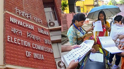 The Election Commission issued a clarification following allegations that 13.39 crore names had been dropped from the electoral rolls.