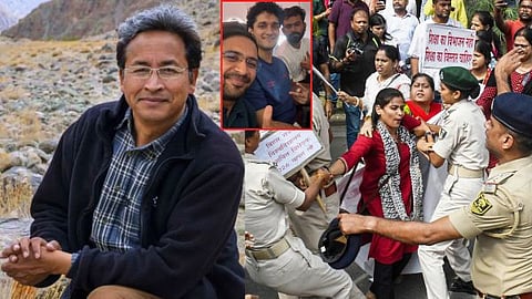 Sonam Wangchuk warns of a hunger strike, likening the arrest of CJP leaders to an undeclared emergency.