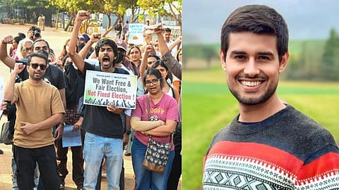YouTuber Dhruv Rathee has called for a protest in front of the Gandhi statue in London's Parliament Square.