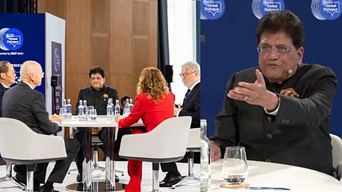 Union Minister Piyush Goyal speaking at a Berlin Global Dialogue roundtable meeting.