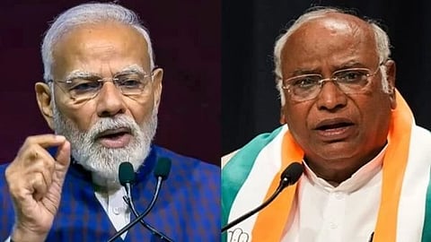 ಪ್ರಧಾನಿ ನರೇಂದ್ರ ಮೋದಿ ಮತ್ತು ಮಲ್ಲಿಕಾರ್ಜುನ ಖರ್ಗೆ