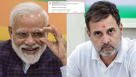 Prime Minister Narendra Modi tweets against the Congress regarding the MLC election results (conducted via ballot paper).