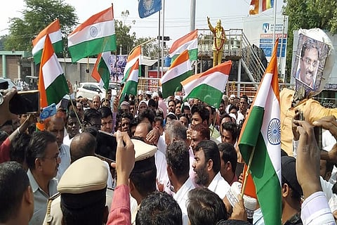 Protest agains somashekhara Reddy at Raichuru 5 JAN 20
