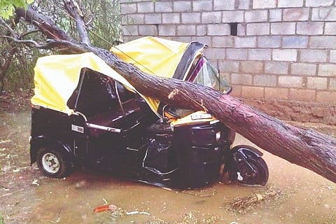 Davanagere Davangere, Jagalur, Rain, Damage,