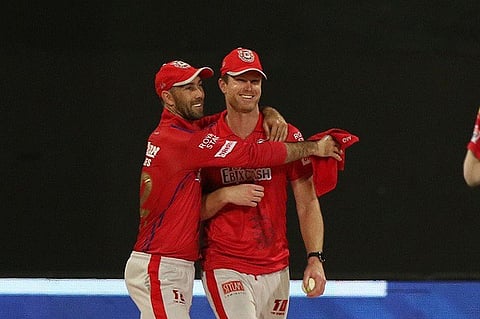 James Neesham of Kings XI Punjab and Glenn Maxwell of Kings XI web