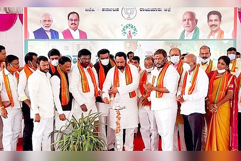 30112020 Maski BJP Gram Swaraj programe