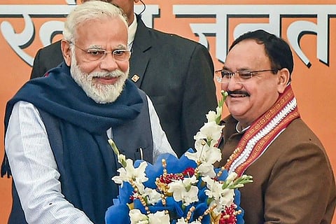 Modi greets nadda