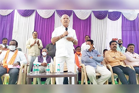 11042021 Mudgal maski by election campaign cm B S Yediyurappa