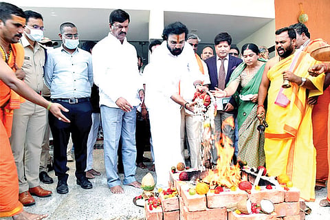 120222 Ballari APMC Police Station Bhoomi Pooja