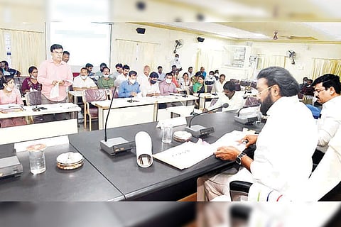 060422 Progress review meeting of various departments of Bellary