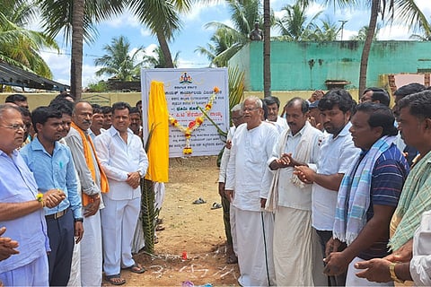 050922 Linganayakanahalli Tanda Bhoomipuja of 3 rooms of School