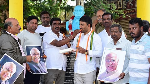 Mallikarjuna Kharge elected as AICC President Celebrations in Mysore