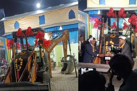 Groom named Yogi gets a bulldozer in dowry in UP’s Hamirpur