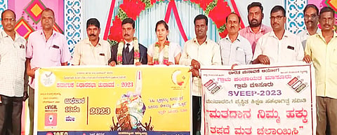 Voting awareness at marriage hall