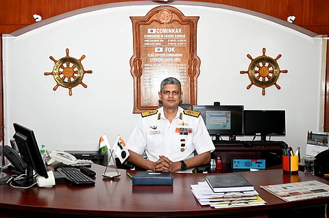 RADM KM Ramakrishnan assumed duites of Flag officer Karnataka Navel area
