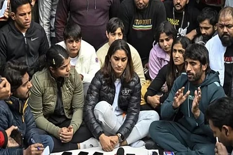 wrestlers Protest