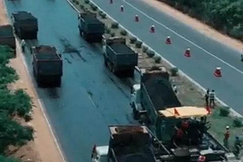100 km road.