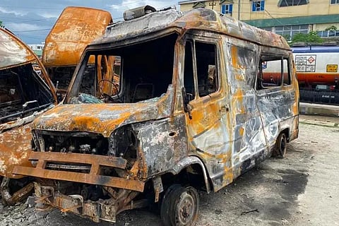 Ambulance Burnt