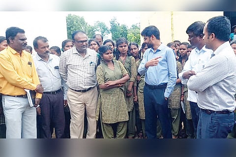 yelburga zp ceo visit to Girls High School-Hostel