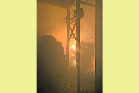 Mandakki factory fire