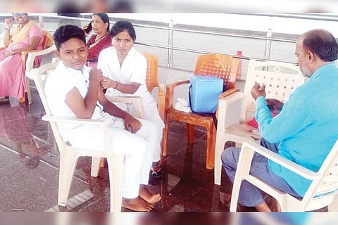 Menedala Immunization of children under the National Adolescent Health Programme