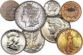 Old coin, notes