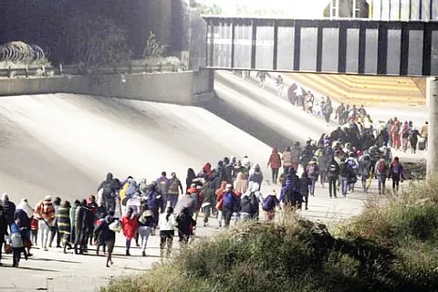 People going
