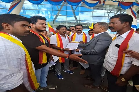 Kannada Workers' Defense Forum protest