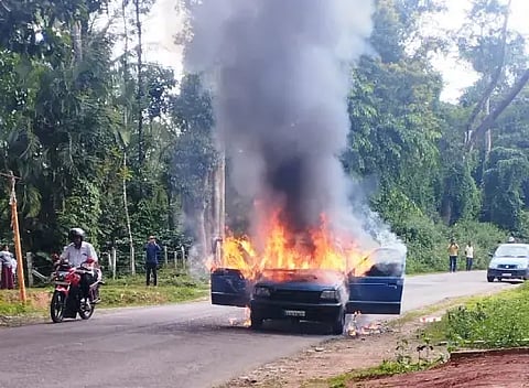 car fire