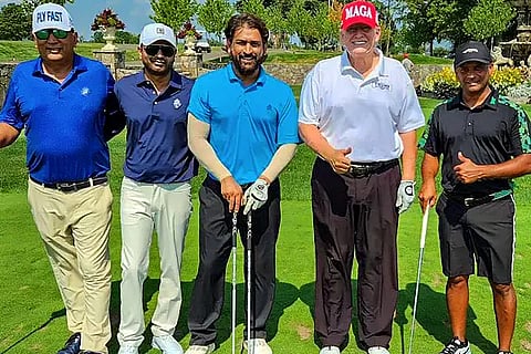 dhoni trump web