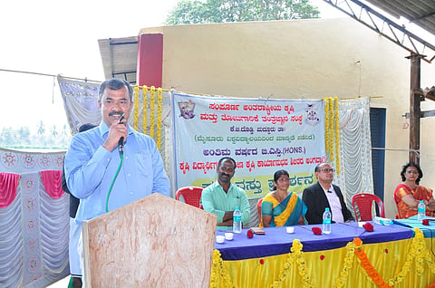 Exhibition of agricultural produce in Tadagawadi village mandya
