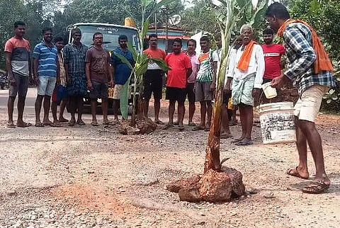 Road problem strike