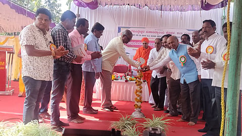 guru vandana programme at koppal gavisiddeswara school ground gavishree classmates teachers visit